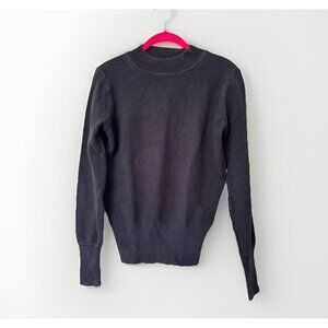 GAP Sweater Womens Small Black Waffle Knit Long Sleeve Pullover Casual